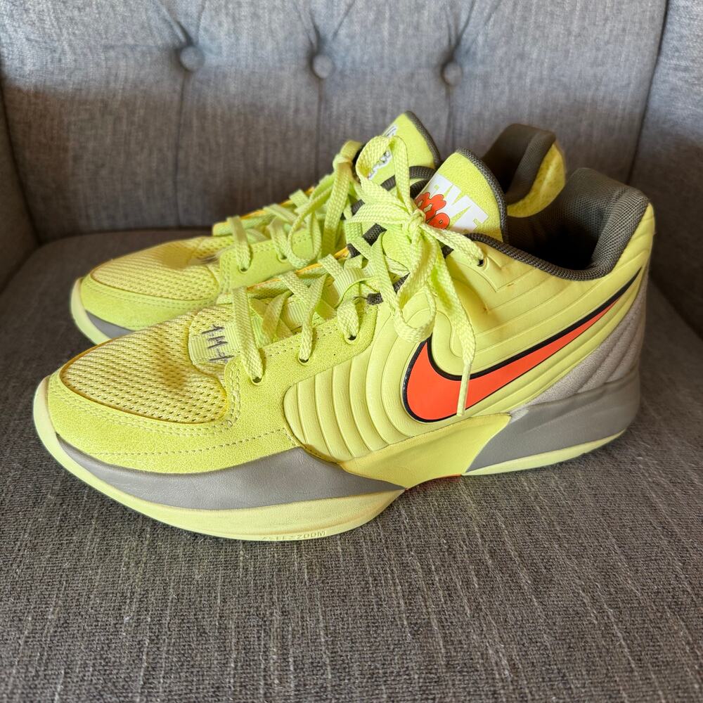 Nike Mens Ja 2 Twelve Time Light Lemon Twist Total Orange Basketball Shoes 8.5